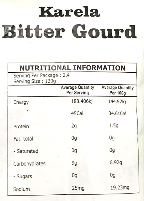 Frozen Karela ( Bitter Gourd ) - Frozen & Fridge Foods 312gm - Image 2