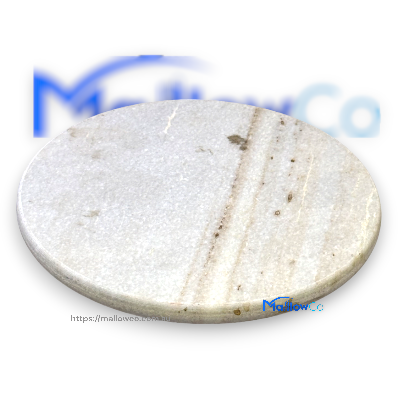 Marblel Chakla Belan Roti Belan Rolling Pin Round Pastry Board 21cm Diameter - Kitchen & Utensils 1pcs - Image 1