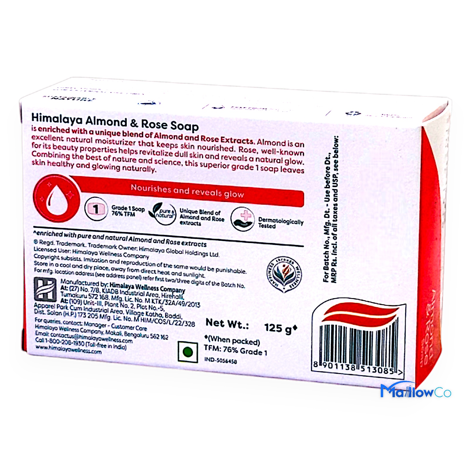 Himalaya Almond and Rose Soap - Cosmetics & Health 125gm
