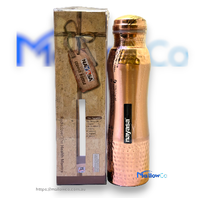 Nayasa Copper Water Bottle Light Brown 1L - Kitchen & Utensils 1lt