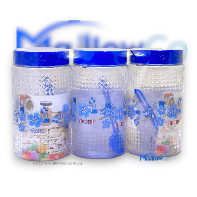 3 Ziasi Plastic Round Storage Jar Storage Container 17cm x 9cm