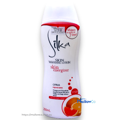 Silka Skin Whitening Lotion Skin Energizer Citrus  SPF 23 200ml